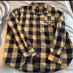 New Orleans Saints NFL Flannel Shirt Men's Size XL